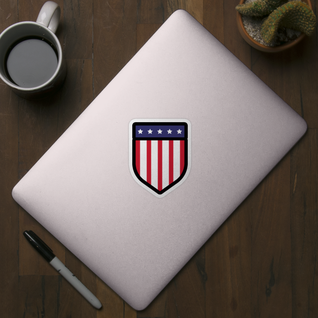 Shield in the colors of the USA | Flag of United States (1) | Gift idea by French Culture Shop